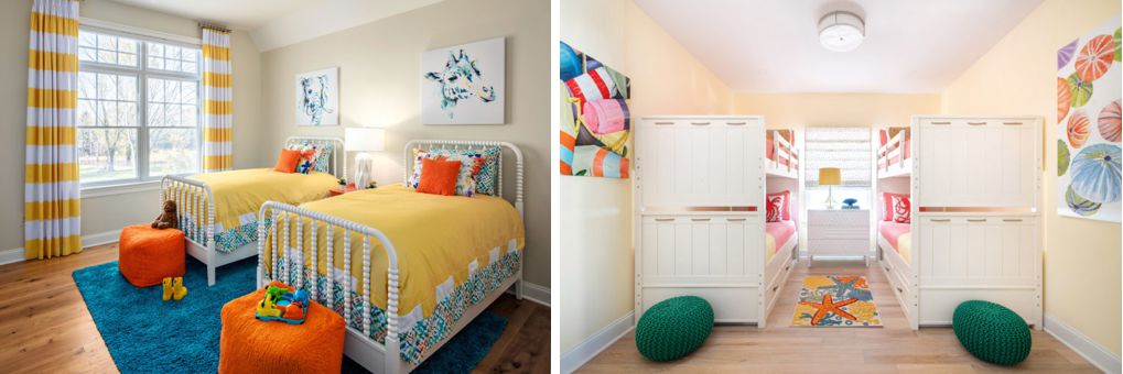 These two rooms showcase how teen rooms can be so different and should reflect their style.